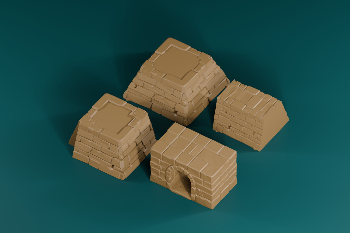 Low Poly Modular Medieval Castle Kit