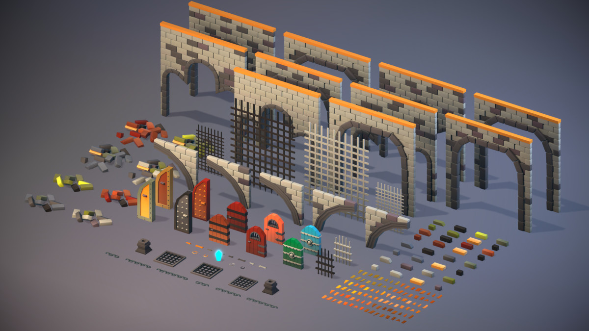 Voxel Valley Low Poly Modular Castle Pack