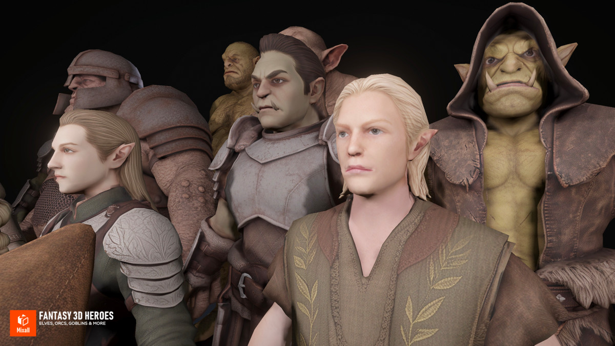 Fantasy 3D Heroes: Elves, Orcs, Goblins & More