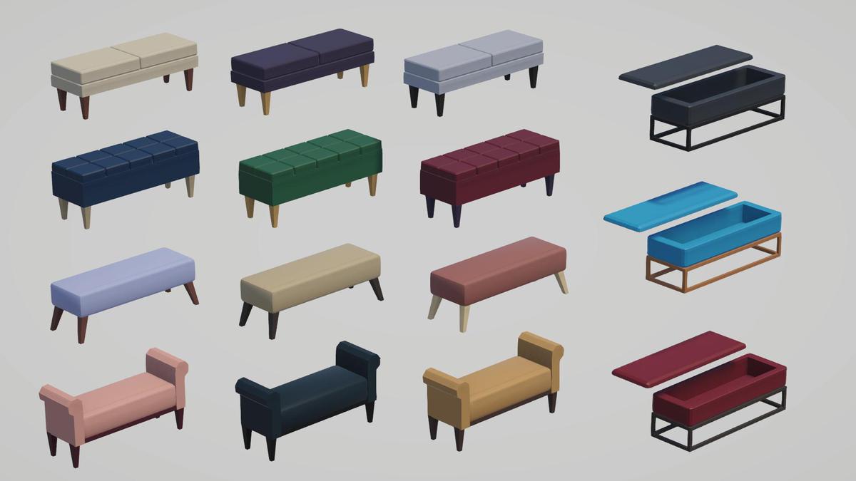 Low Poly Bedrooms - Modular Assets