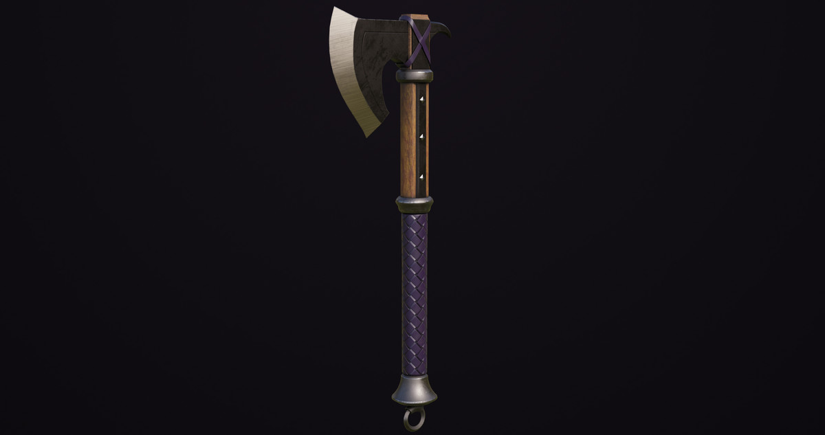 Battle Axe 14 Violet URP HDRP Textures