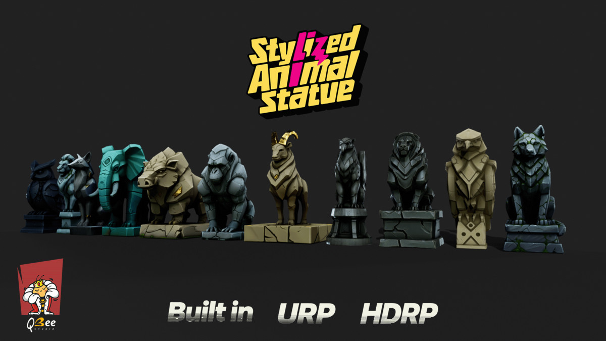 Animal Stylized Statue (Pack-01)