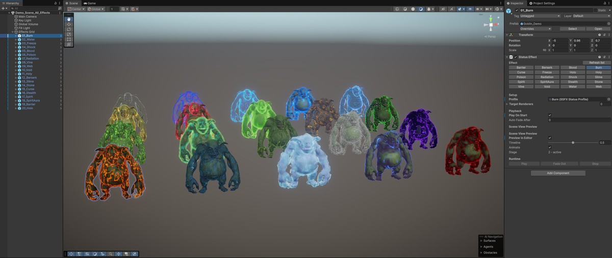Stylized Status VFX