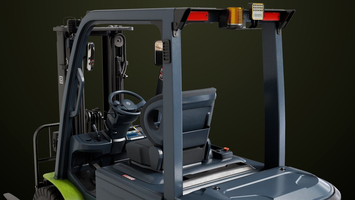 Forklift Truck03 Green URP HDRP Textures