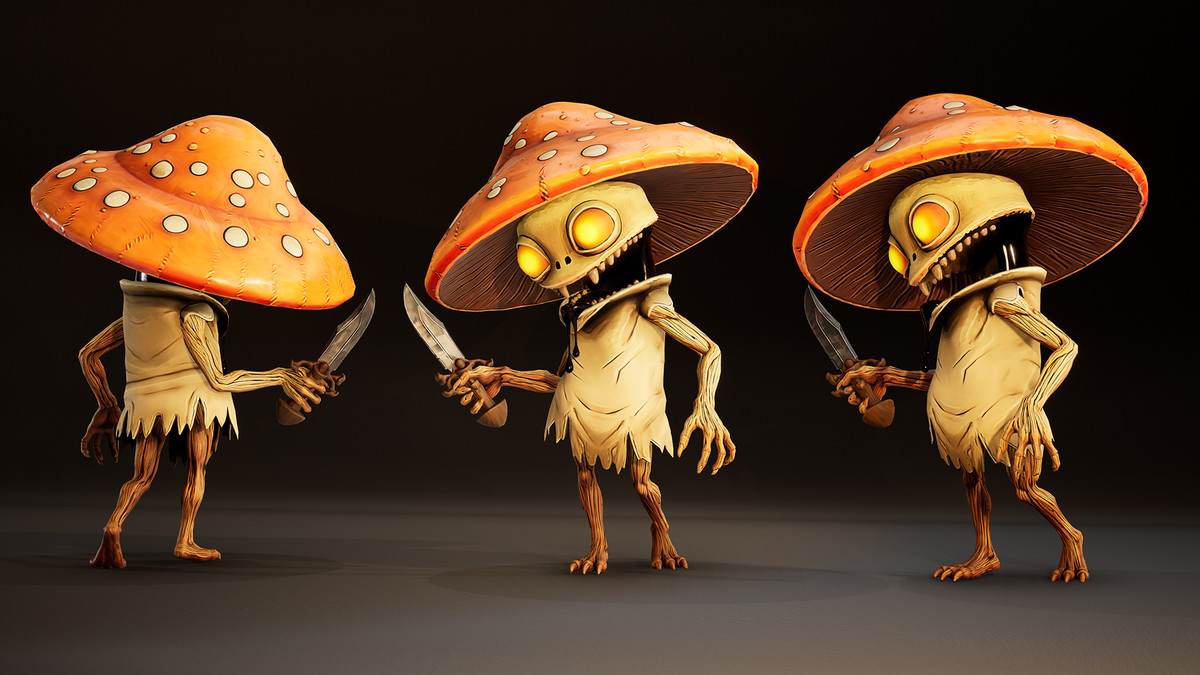 Stylized Mushroom Character Pack – Rigged Game Ready Fantasy Characters