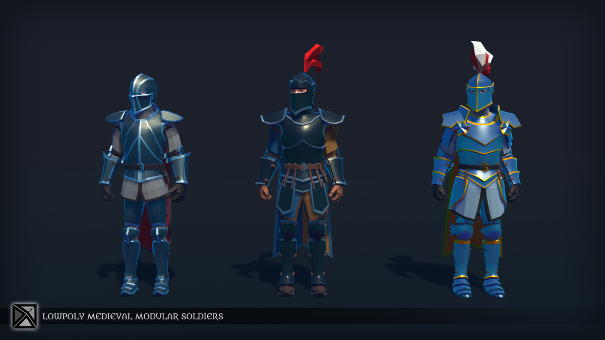 Lowpoly Medieval Modular Soldiers v1.2