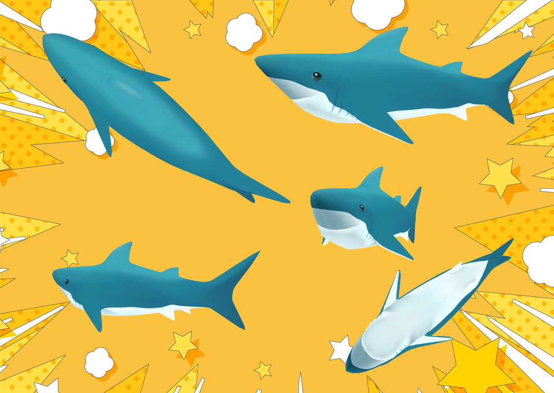 HandPainted Cartoon Shark