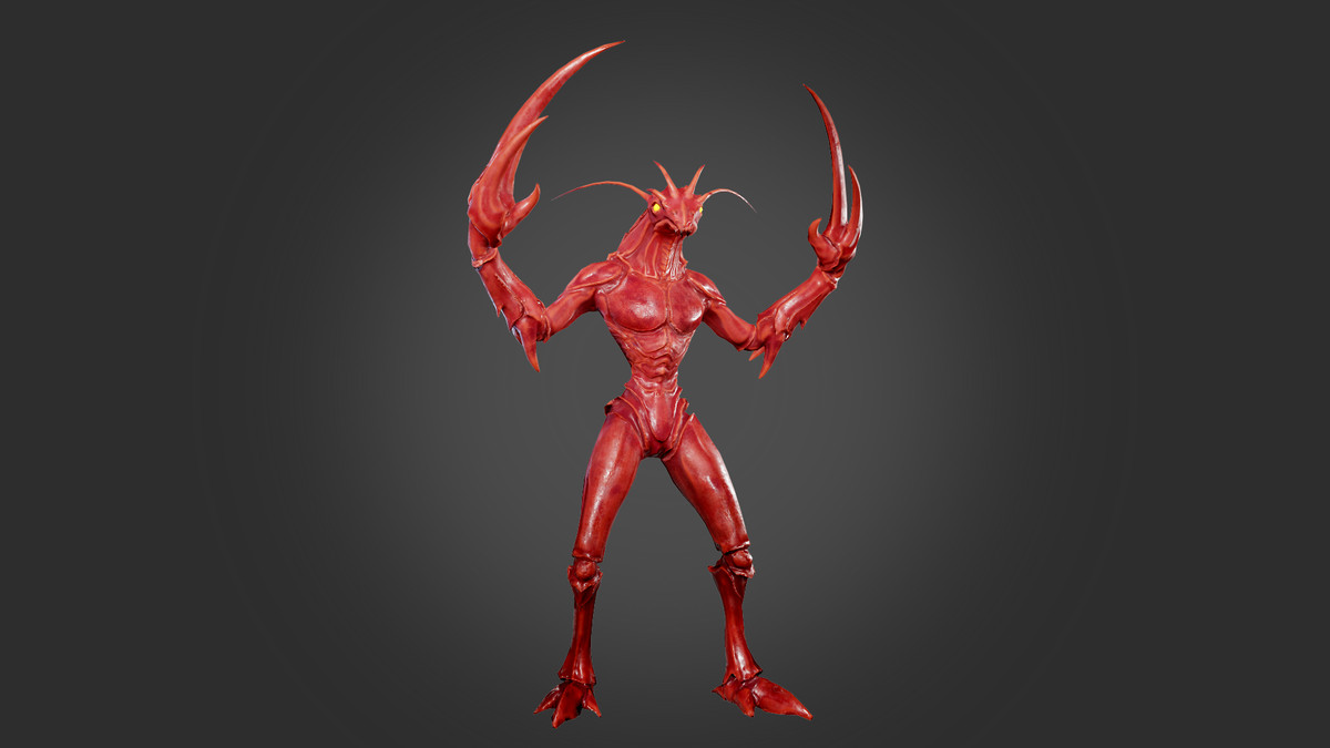 Shrimp monster character