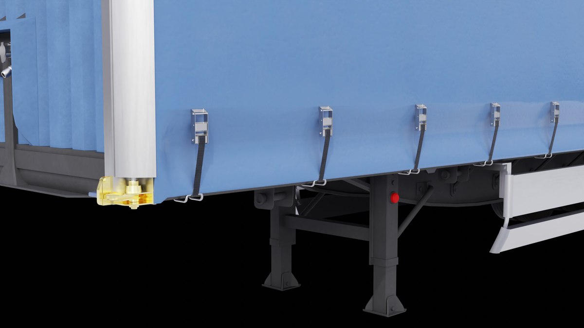 Curtainsider Semi Trailer URP HDRP Textures