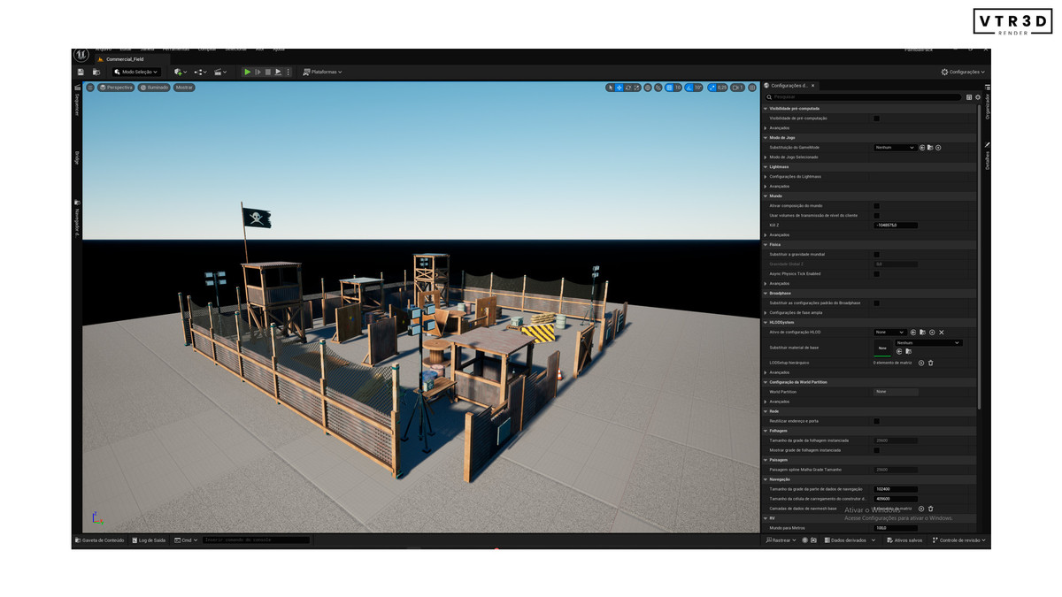 Paintball Field Modular Pack - 74 Textured Environment Assets