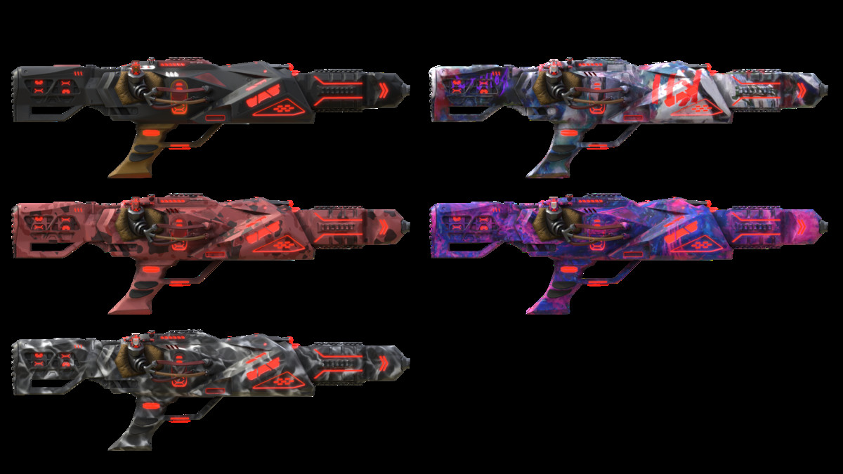 Sci-Fi Weapons - Neon SciFi Weapons with 5 Skins per Weapon - Complete Bundle