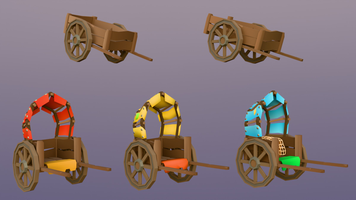 Low Poly 3D Medieval Town Assets