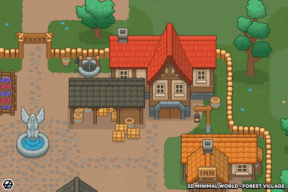 2D Minimal World - Forest Village
