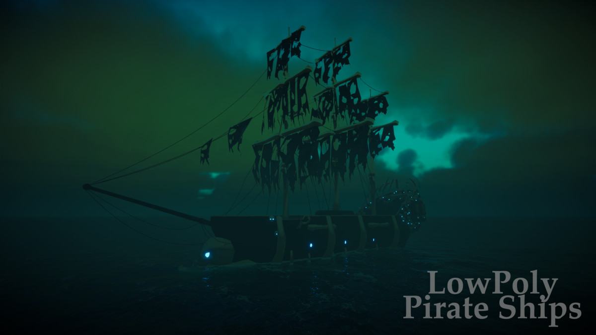 Low Poly Pirate Ships (Mobile Optimized) – By Yorakeys