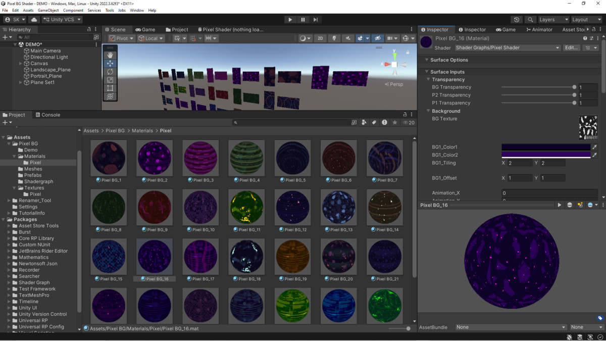 Pixel BG Shader