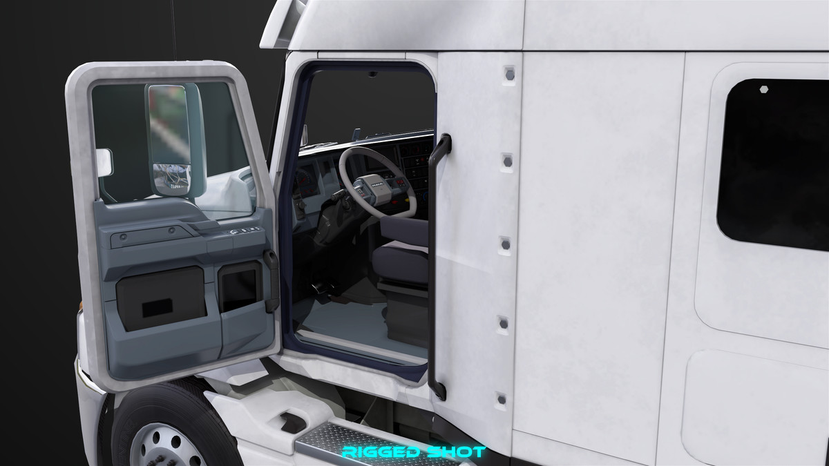 Heavy Truck Chassis 05 White Interior URP HDRP Textures