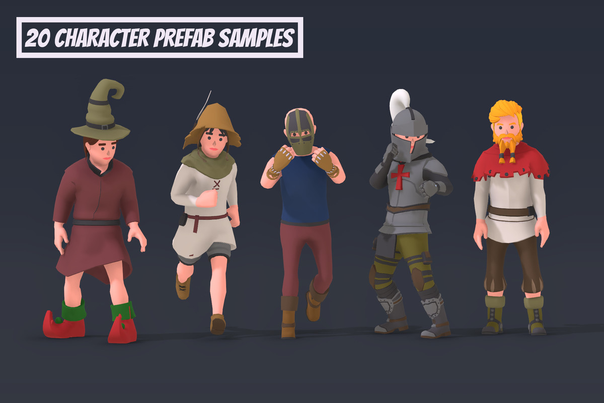 Customizable 3D Fantasy Characters Bundle