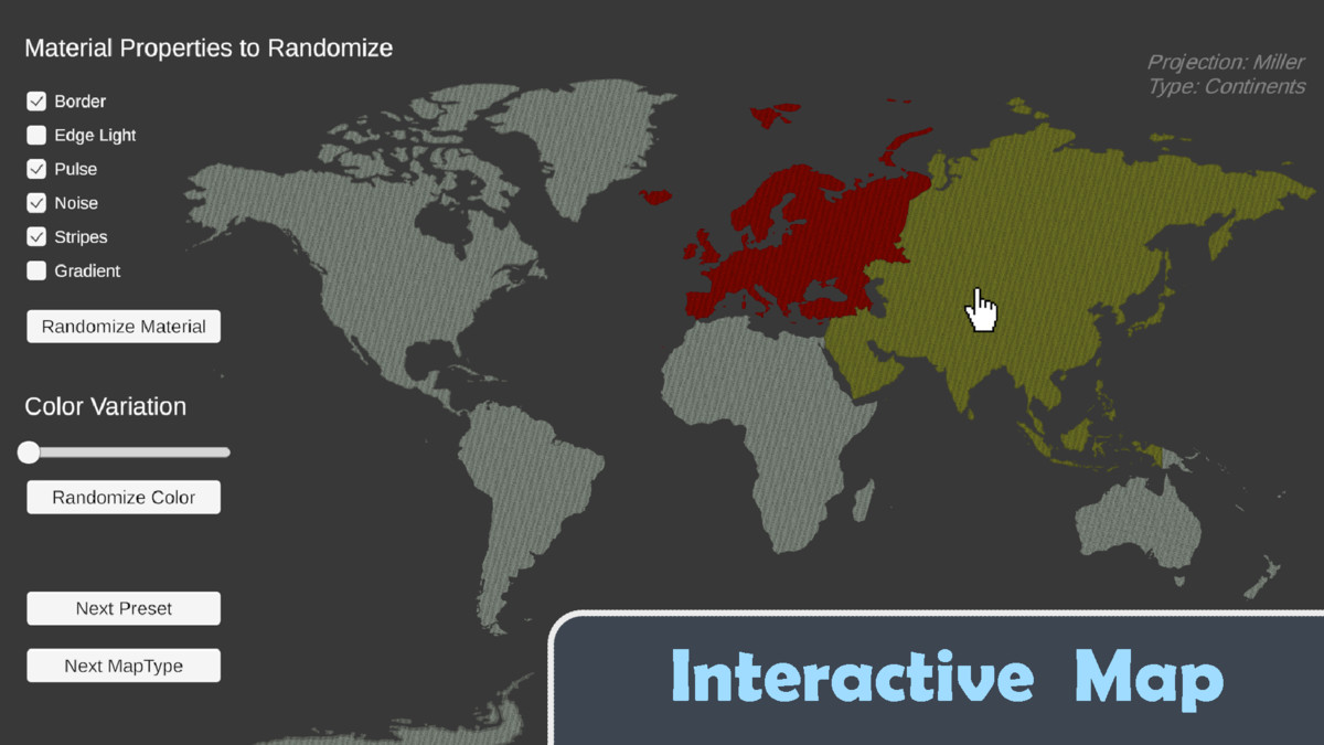 World Map 2D – Interactive & Customizable
