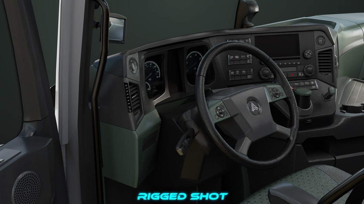 Heavy Truck Chassis 03 With Interior URP HDRP Textures
