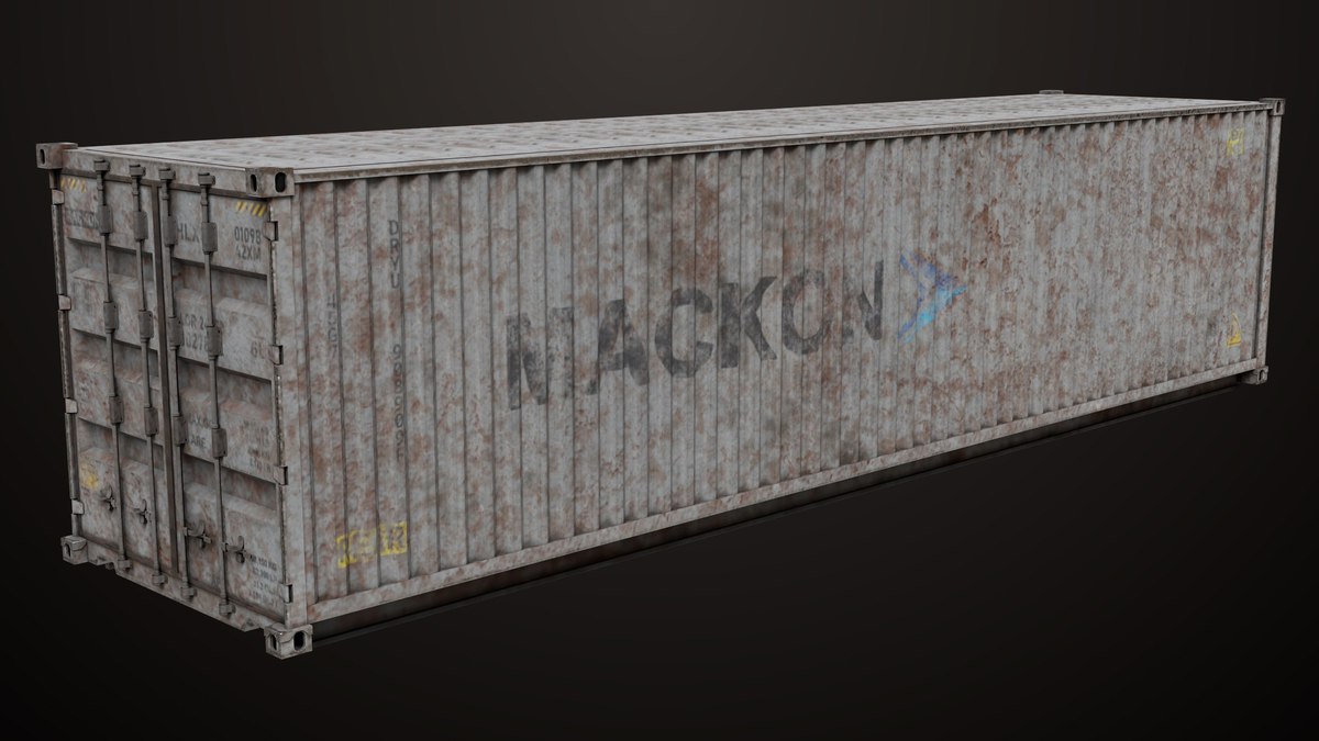 Old Dusty 5 Cargo Container Single Mat URP HDRP Textures