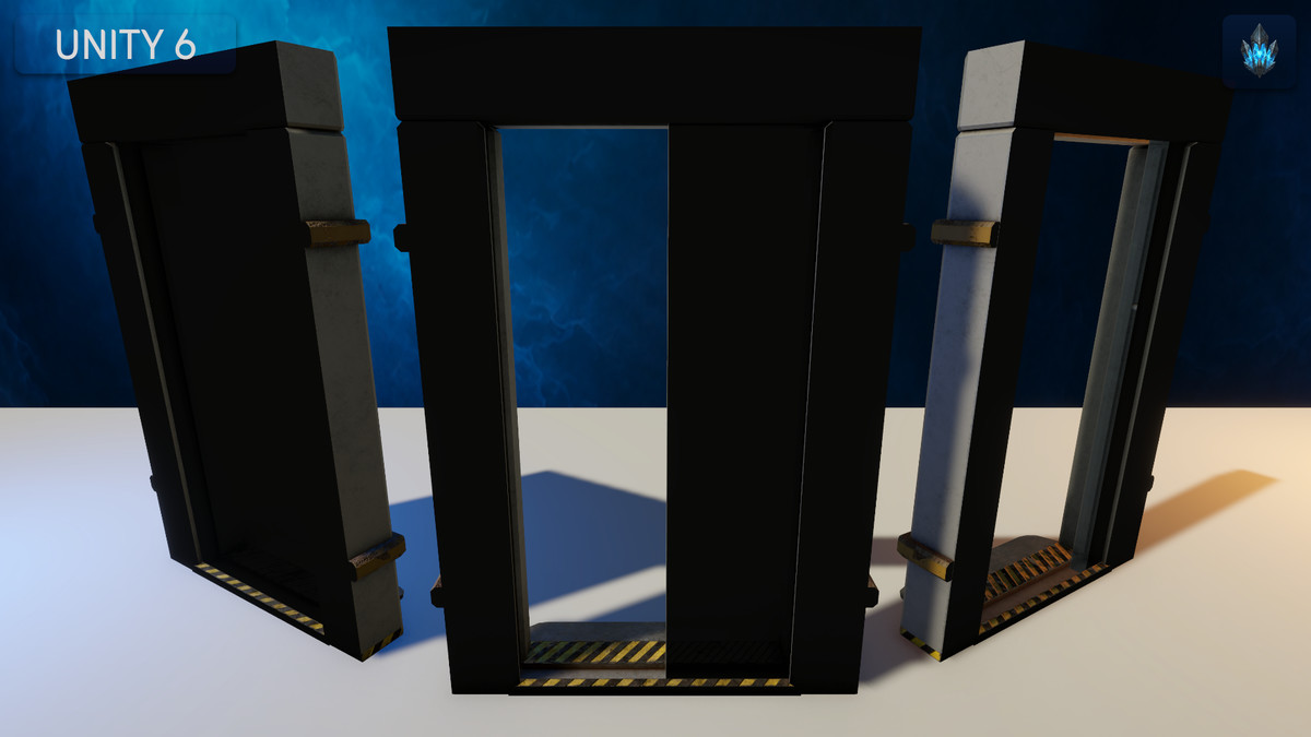 Sci-Fi One-Sided Sliding Door (Invisible Outside Frame)