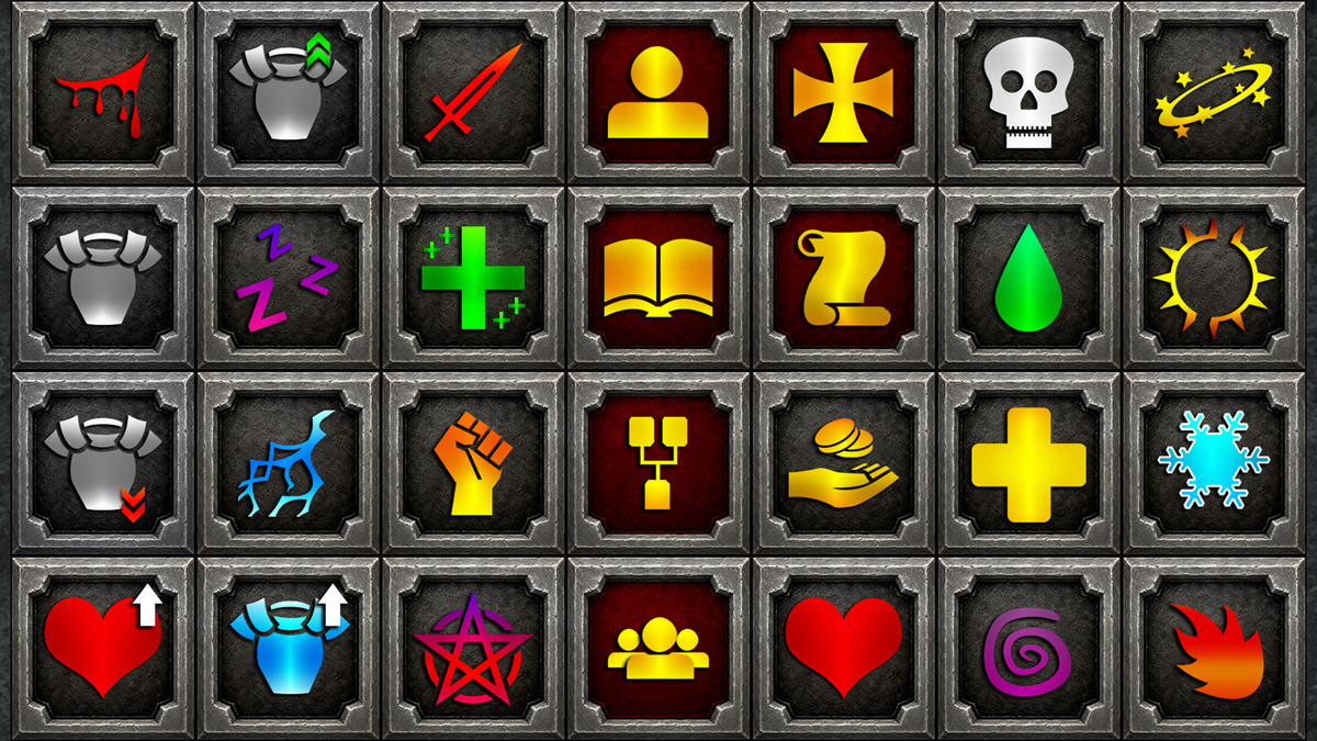 Old School Adventure Status Icons