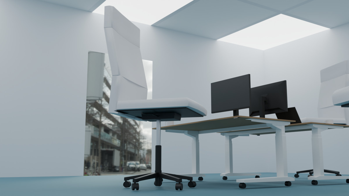 Modern Office Set Low Poly