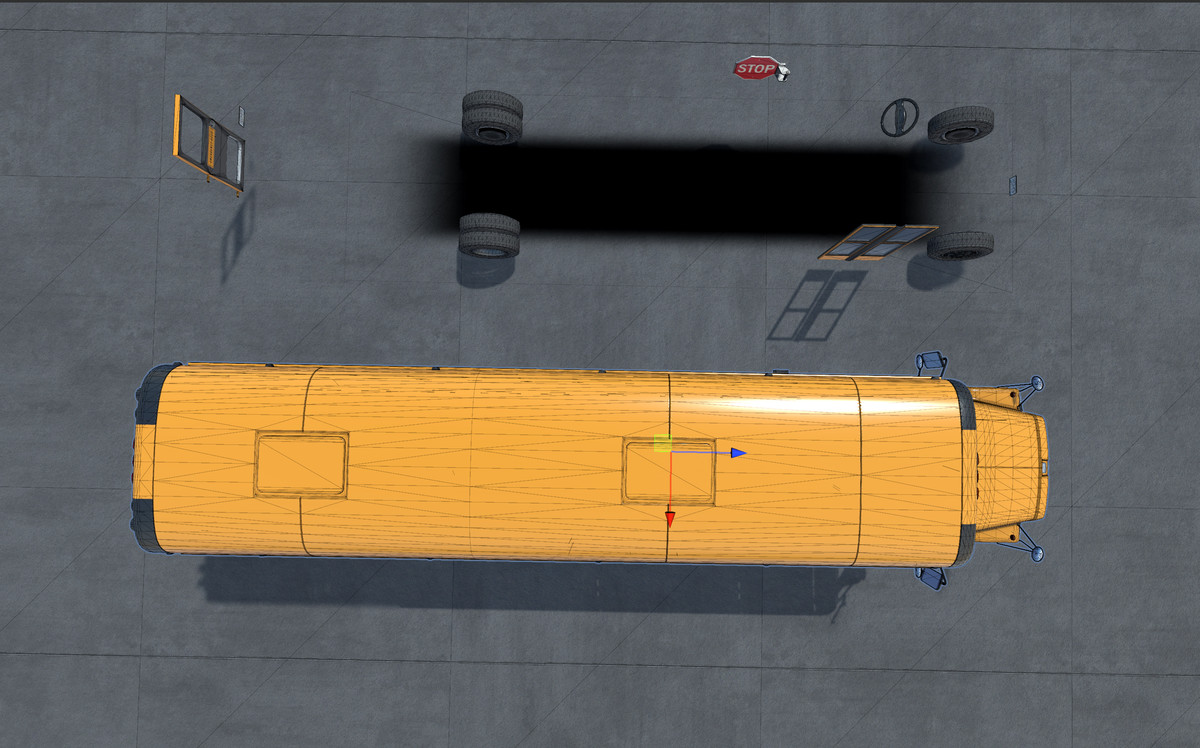 80s generic american school bus