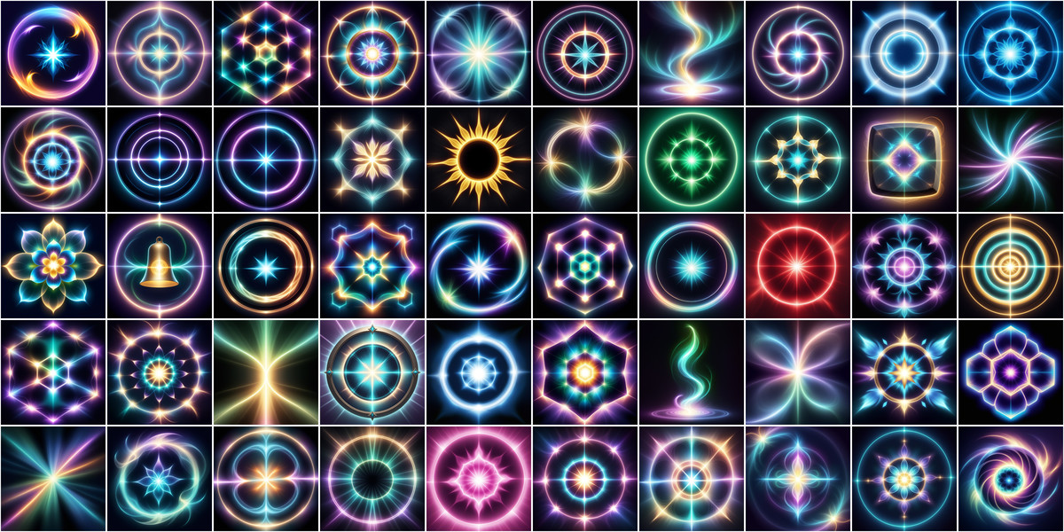 Soft Light Magic Spell Icons Super Bundle1