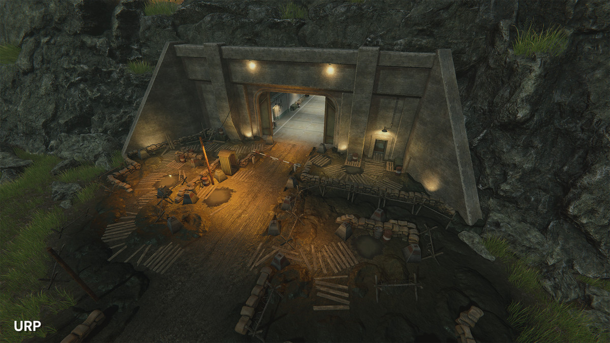 WW2 & Cold War Modular Military Bunker Entrance, Tunnel and Checkpoint