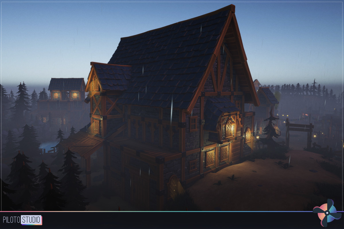 Mega Stylized PBR Environment Pack +500 Assets - Modular Houses, Water Shader