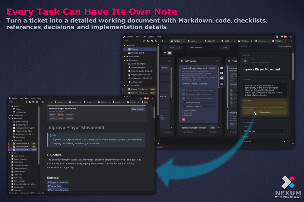 Nexum - Markdown Notes, Tasks & Connected Knowledge