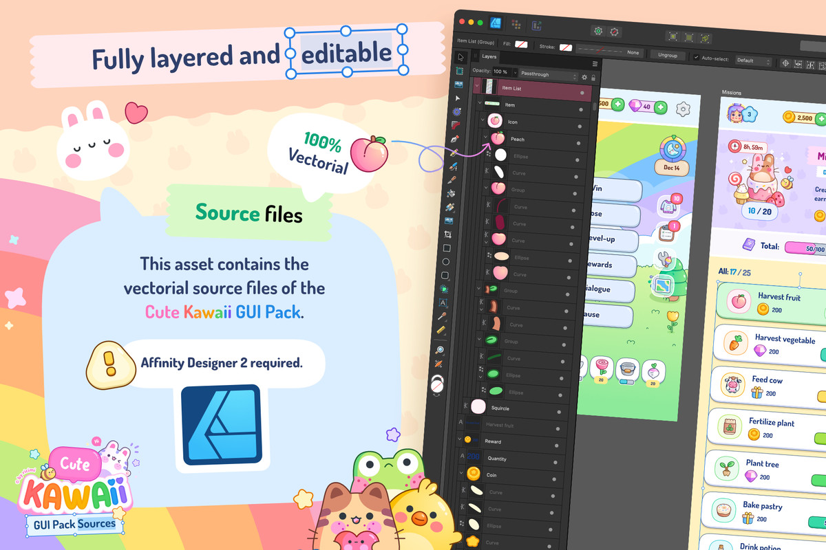 Cute Kawaii GUI Pack Sources