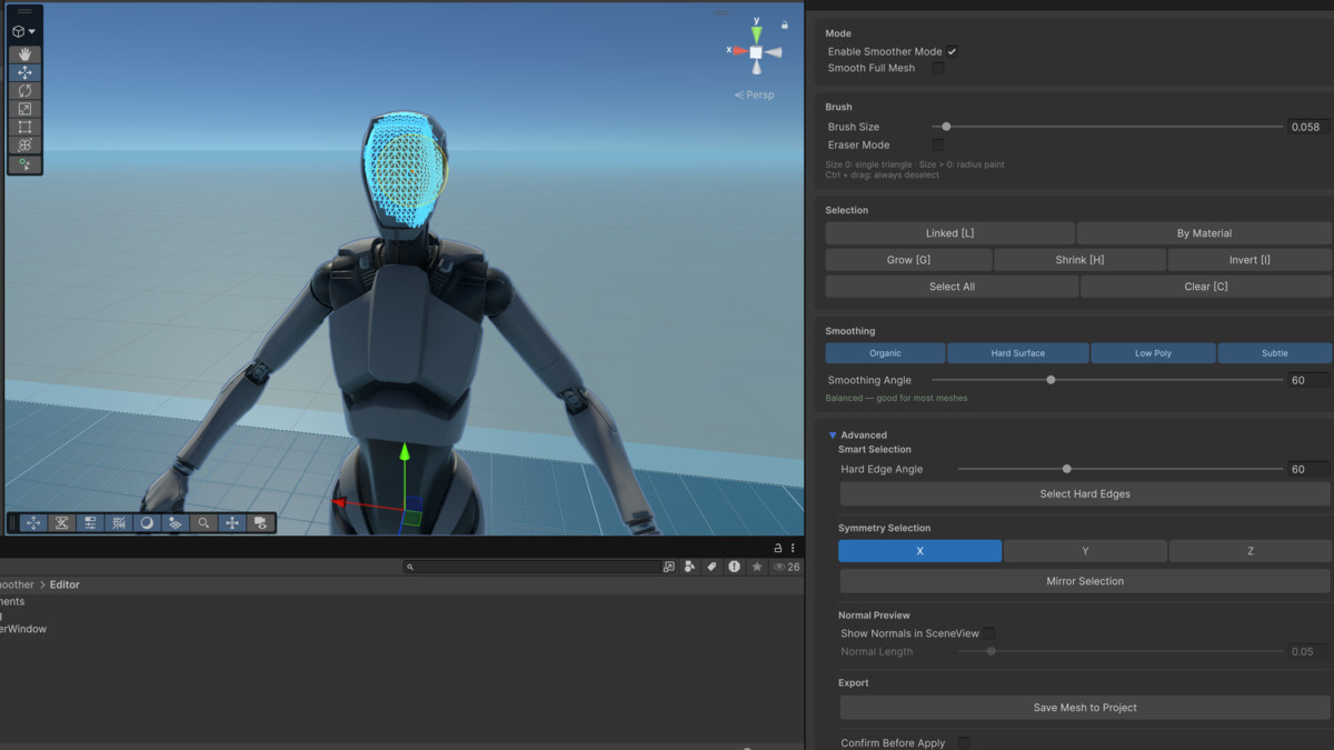 BT-Mesh Smoother Pro: Advanced Brush-Based Normal Smoothing Tool