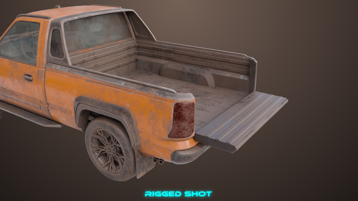 Pickup Truck01 Old Rusty HDRP URP Textures