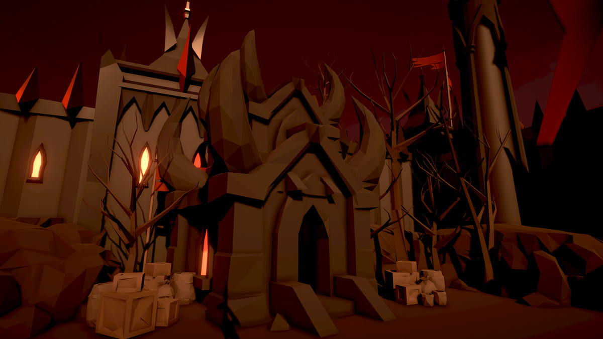 Dark Infernal Fortress - Low Poly
