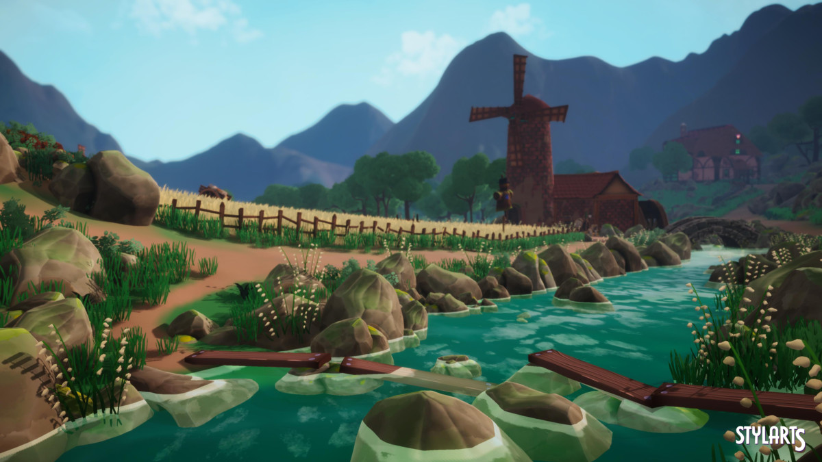 Stylized Windmill Valley Environment