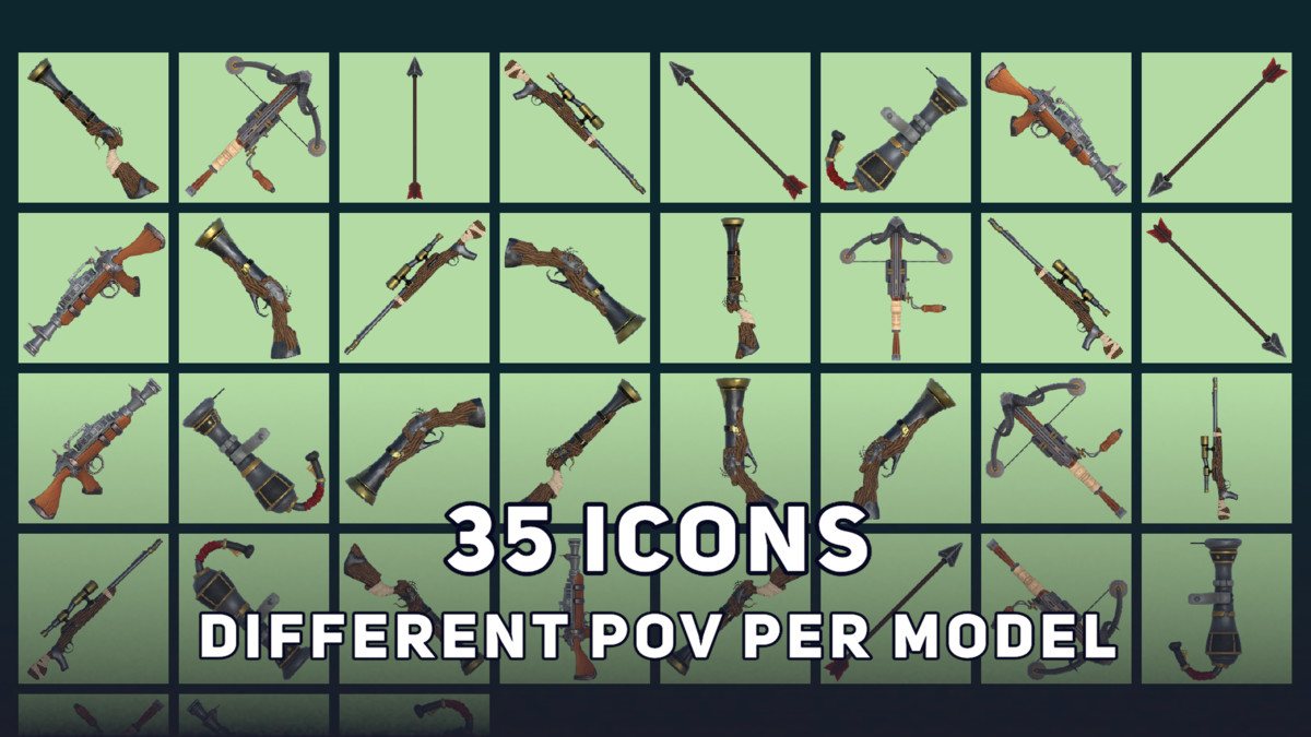 Stylized Ranged Weapons & Icons