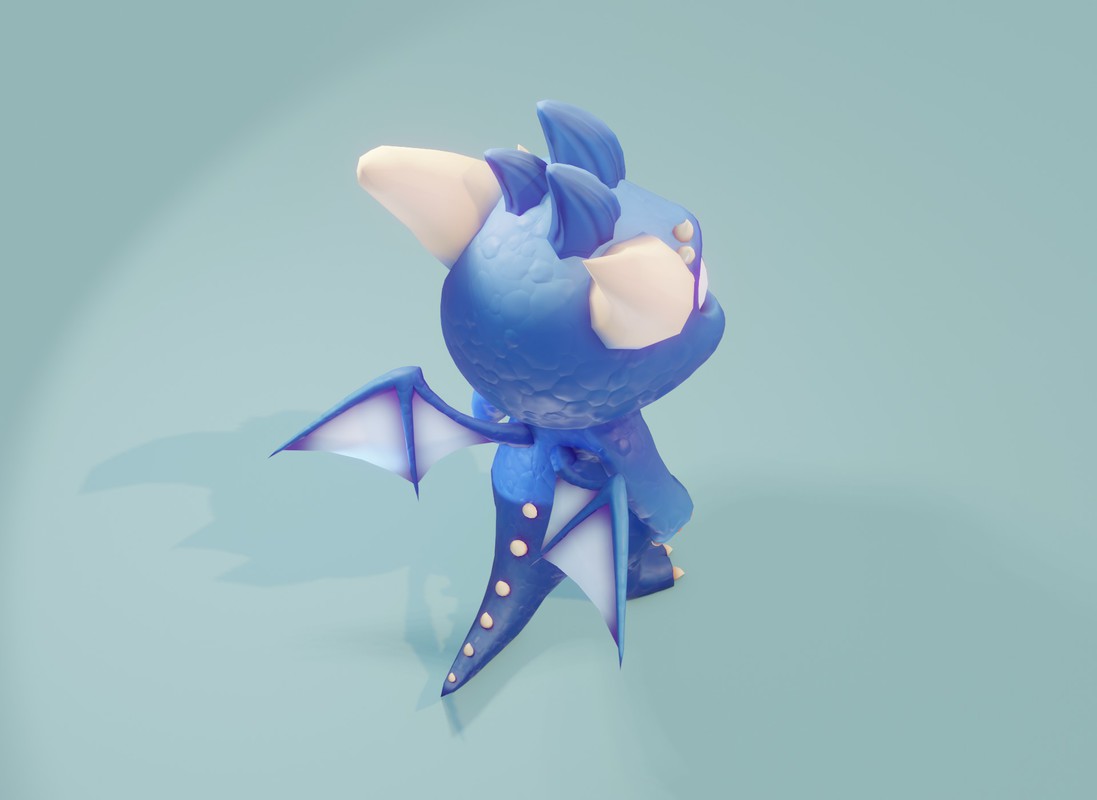 Cartoon Baby Dragons 3D Model with 5 Music Tracks & 36 Sound Effects