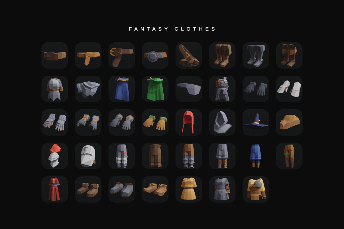 PolyActors - Modular Fantasy People