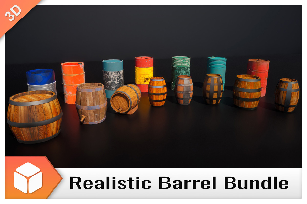 Barrel - Realistic 4K Mesh Bundle Vol.01