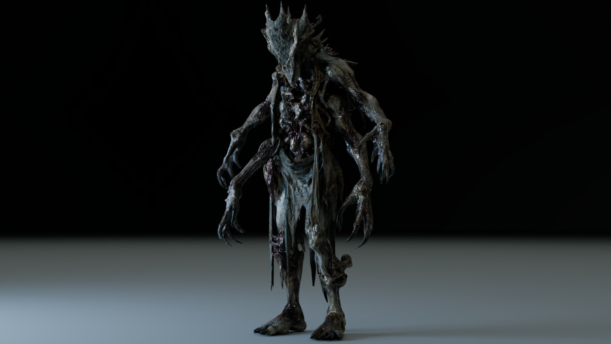 The Choir of Hunger - Horror Creature (Rigged)