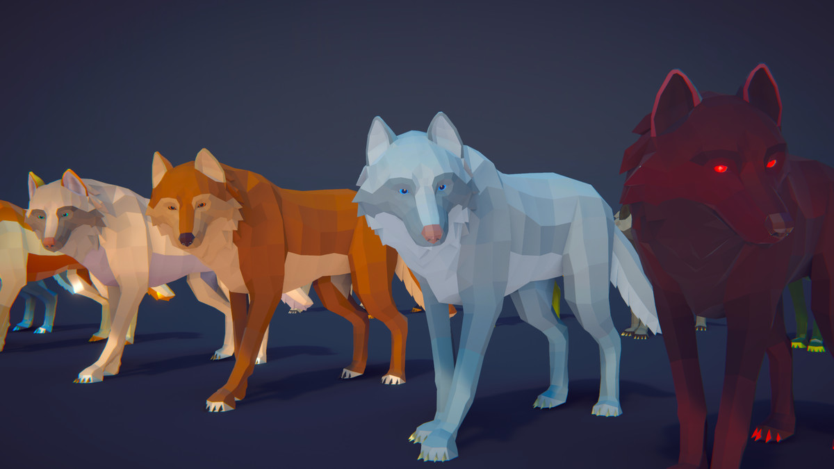 Poly Art: Wolf