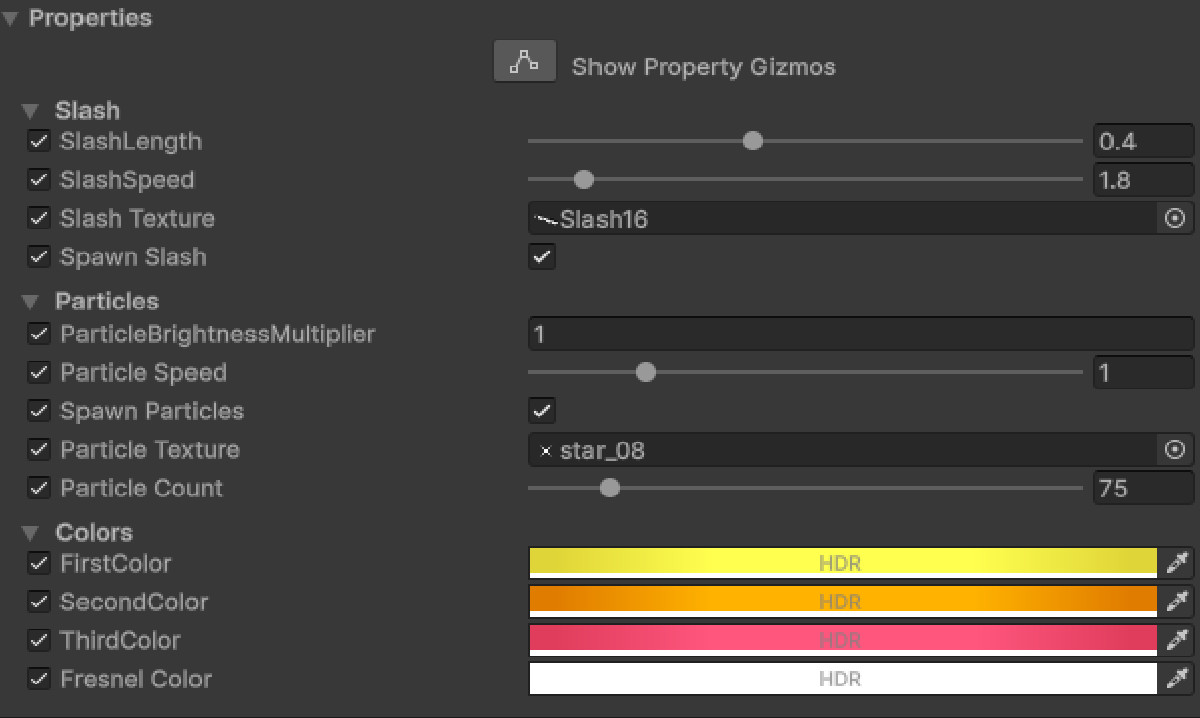 Adjustable Slash VFX Pack