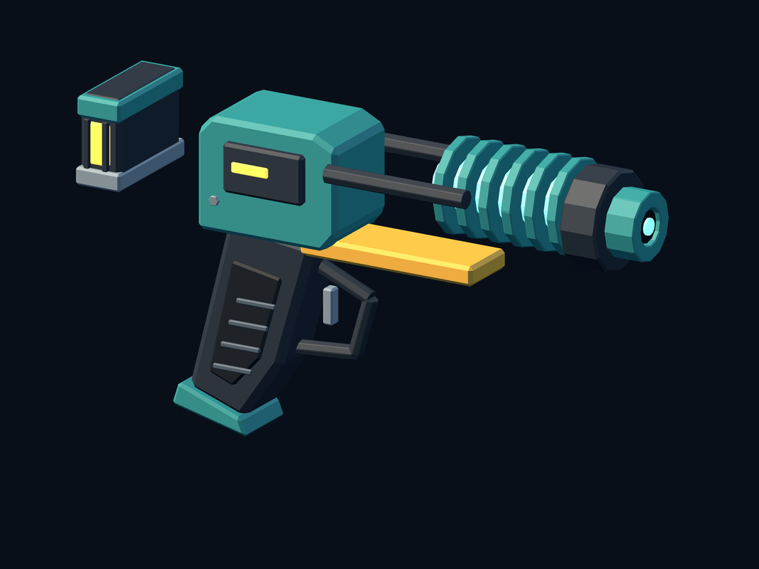 FrostRay - Low Poly Sci-Fi Weapons