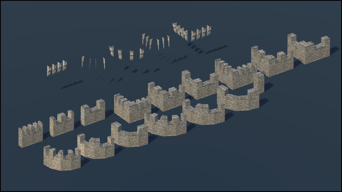 Cold Fortress - Retro Style Modular Environment Pack