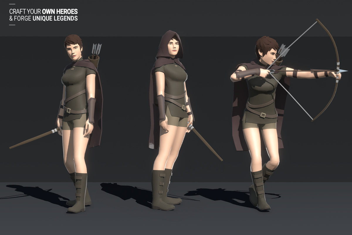 Polyquest Heroes: Warrior I Huntress