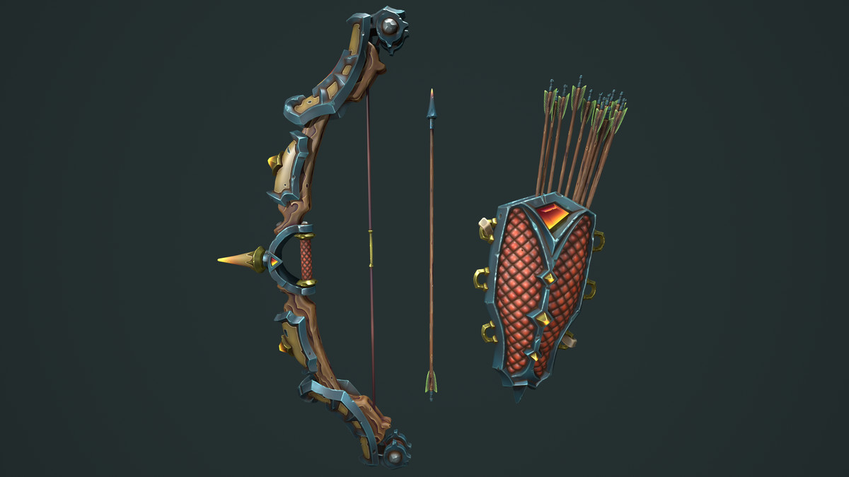 Knight Bow Quiver Arrow