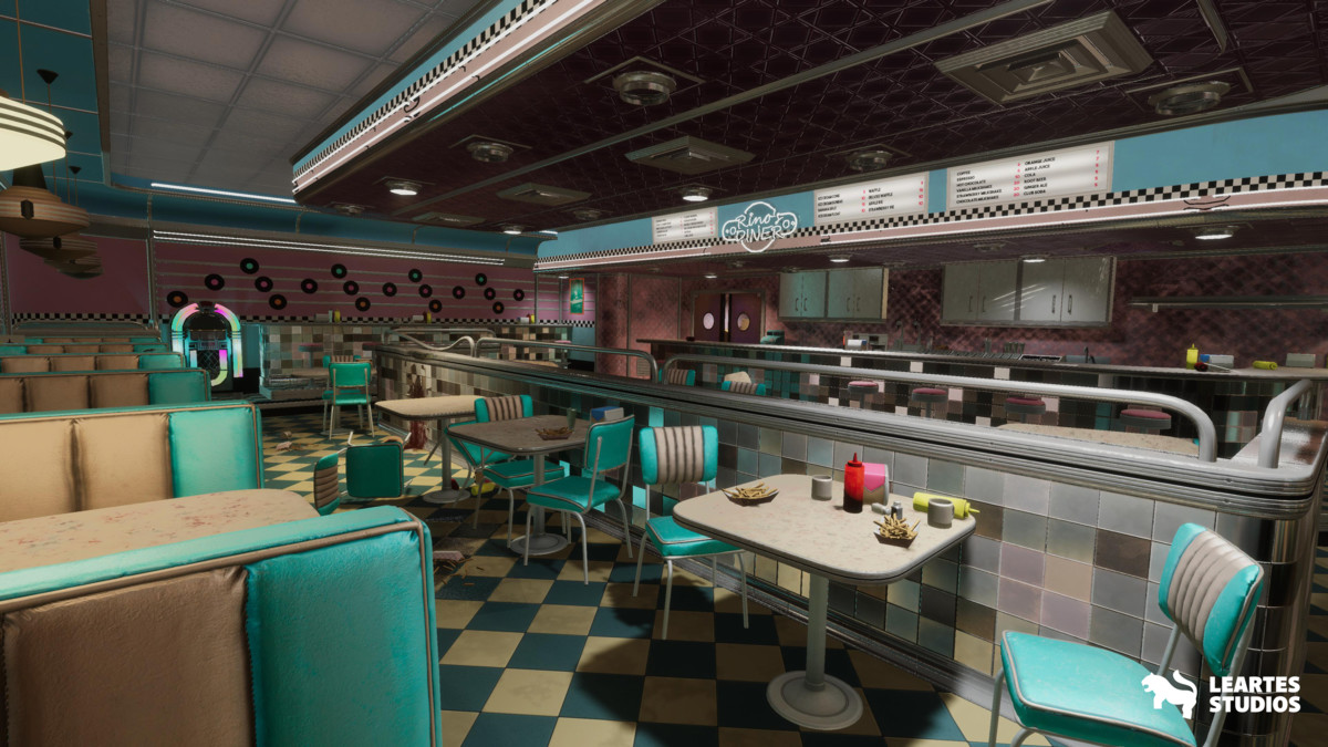 Rino's Diner Environment ( Rinos Diner American Interior Diner USA )