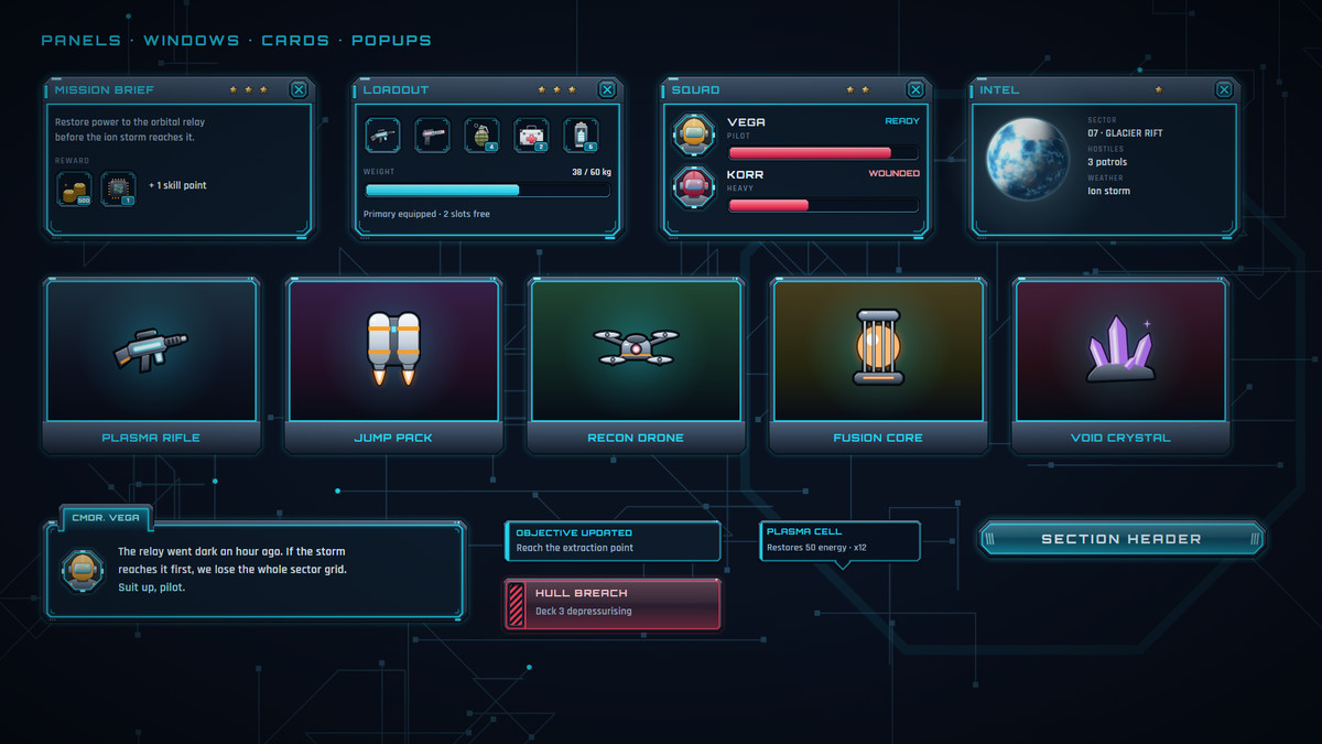 Sci-Fi HUD & UI Kit